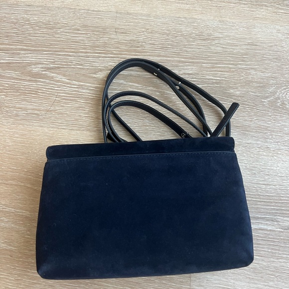 Madewell X AGMES NYC Navy Suede Shoulder Bag/Clutch - Picture 6 of 8